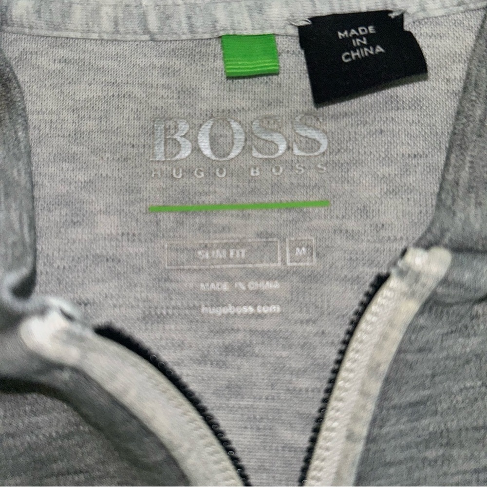 HUGO BOSS tracksuit | Men Medium Jacket/ Small Pants | gray/black | Good Cond. - Picture 3 of 5